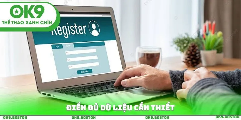 Điền đủ dữ liệu cần thiết