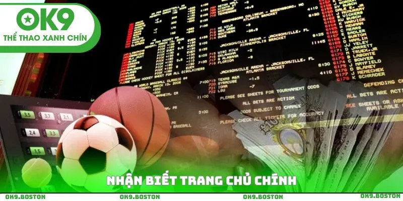 Nhận biết trang chủ chính